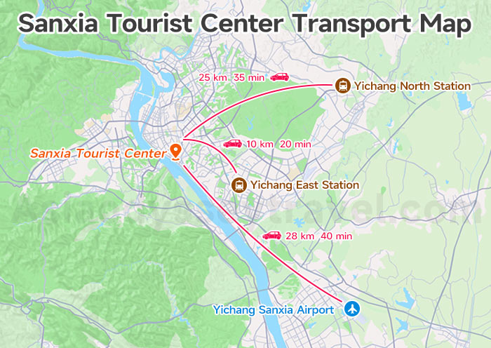 Yichang Sanxia Tourist Center Transportation Map