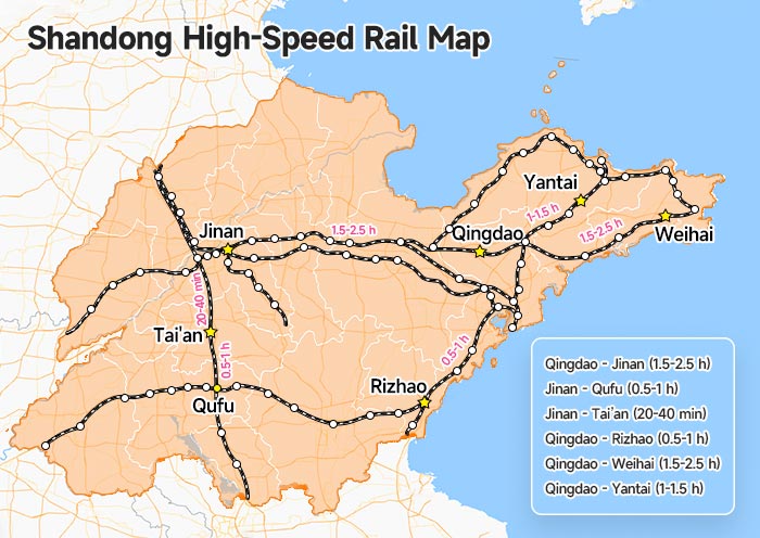 Shandong High-Speed Rail Map