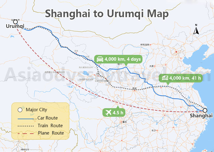 Shanghai to Urumqi