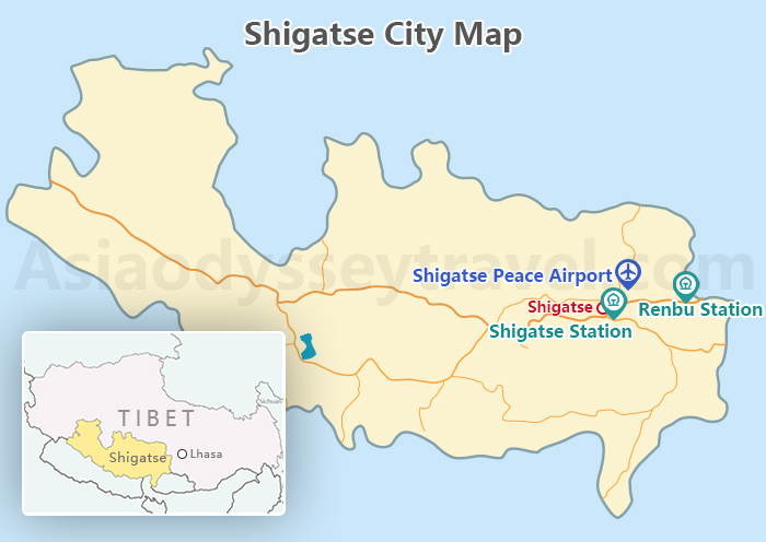 Shigatse City Map