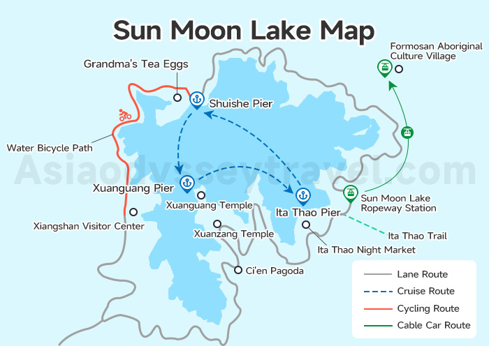 Sun Moon Lake Map