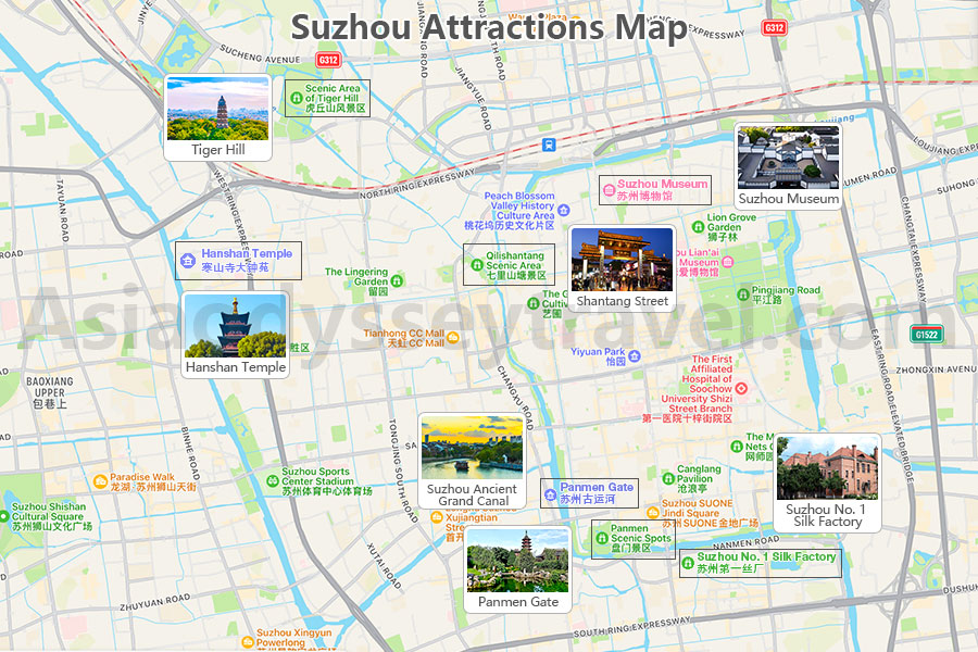 Suzhou Tourist Map