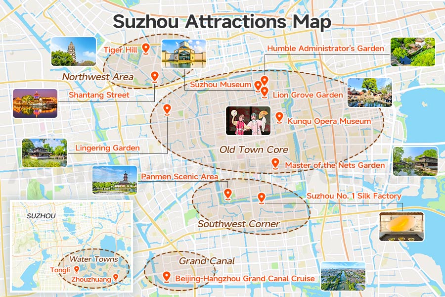 Suzhou Attractions Map
