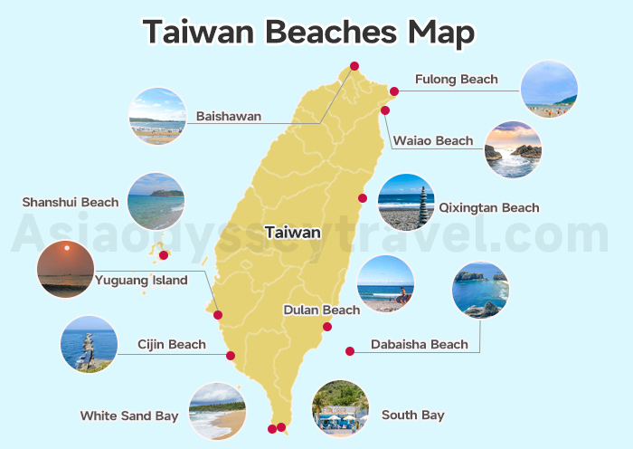Taiwan Beaches Map
