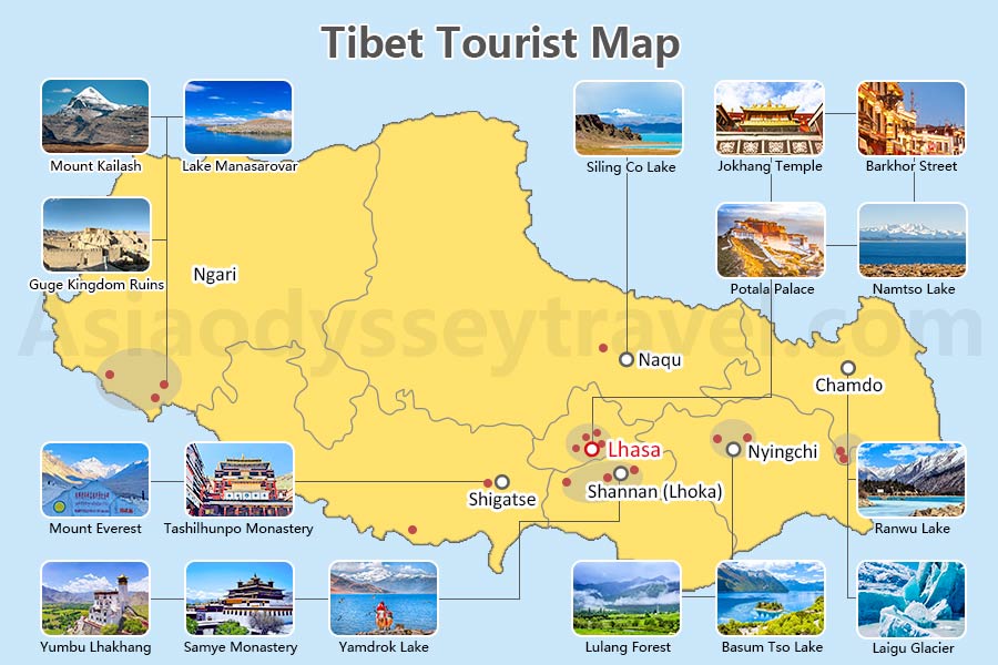 Tibet Tourist Map