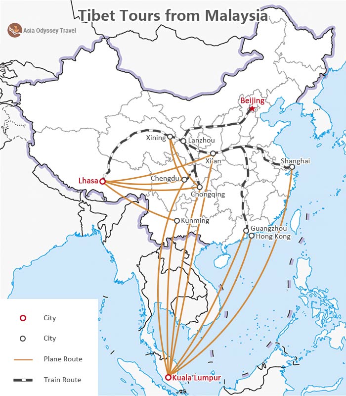 Travel to Tibet from Malaysia