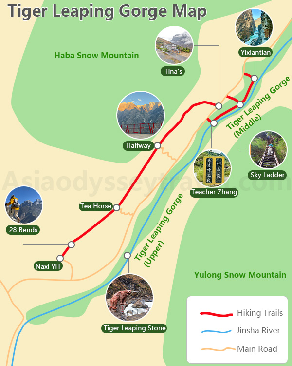 Tiger Leaping Gorge Map