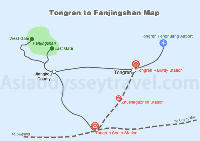 Fanjingshan Map