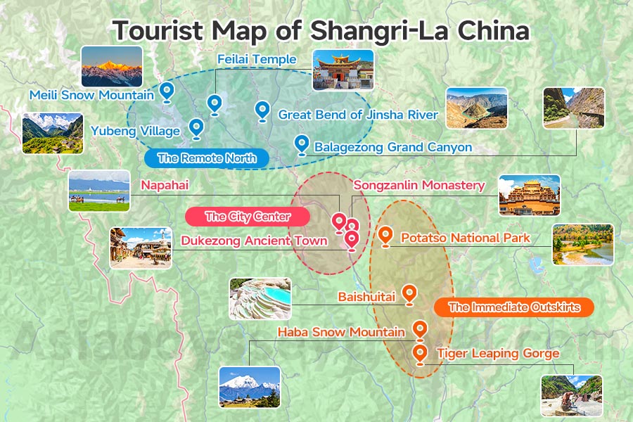 Tourist Map of Shangri-La China