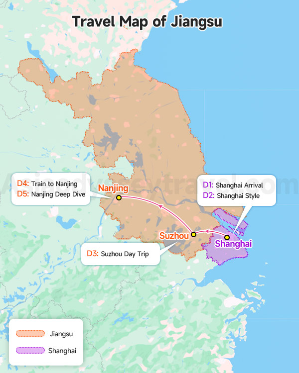 Travel Map of Jiangsu