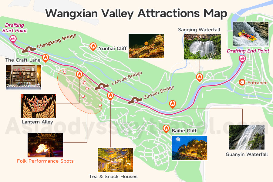 Wangxian Valley Map