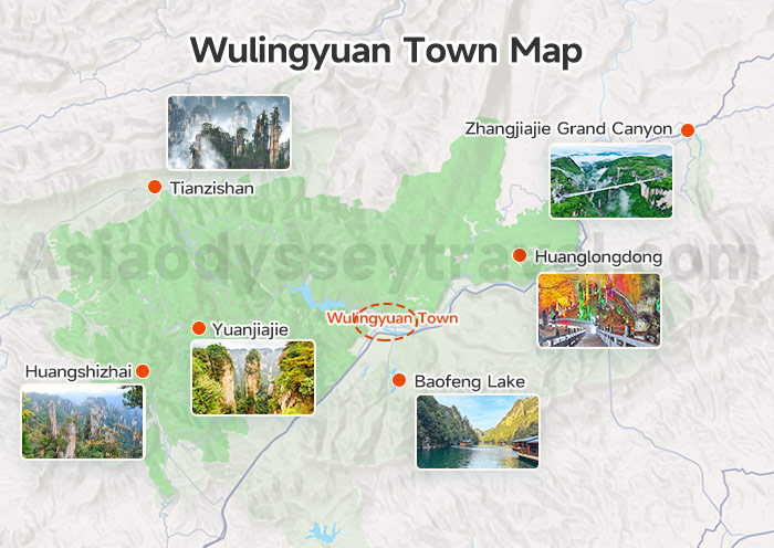 Zhangjiajie City Map