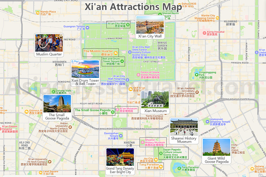 Xian Tourist Map