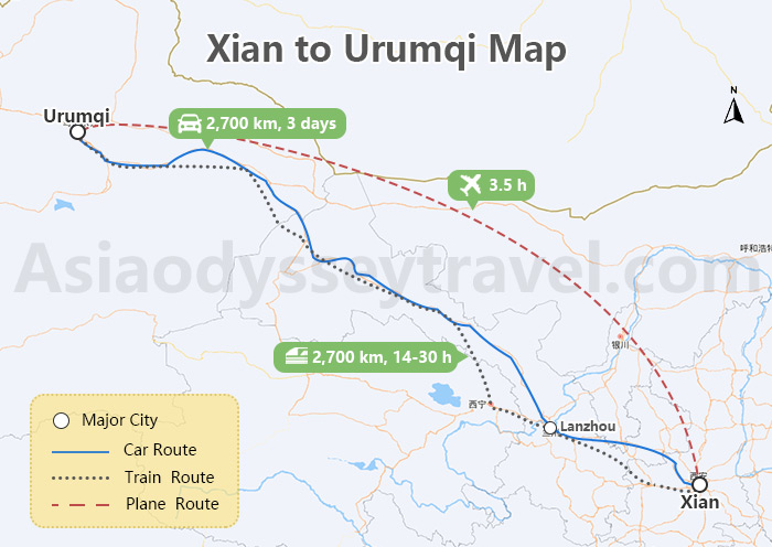 Xi'an to Urumqi