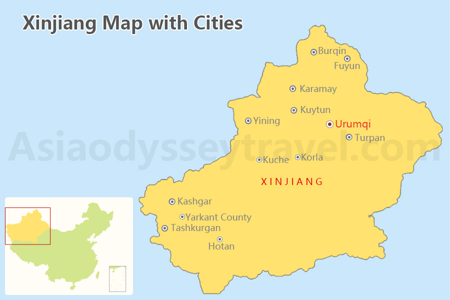 Turpan Location, Xinjiang