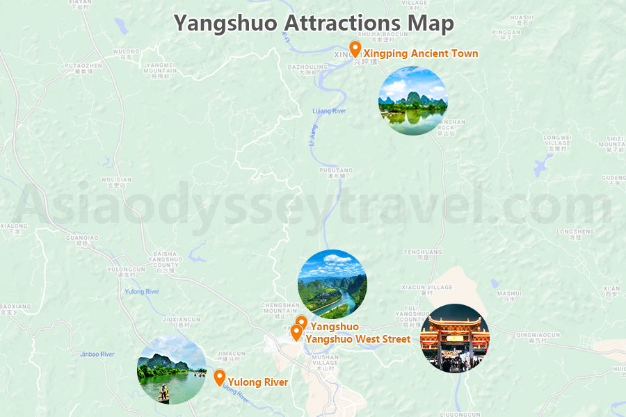 Guilin Yangsuo Map