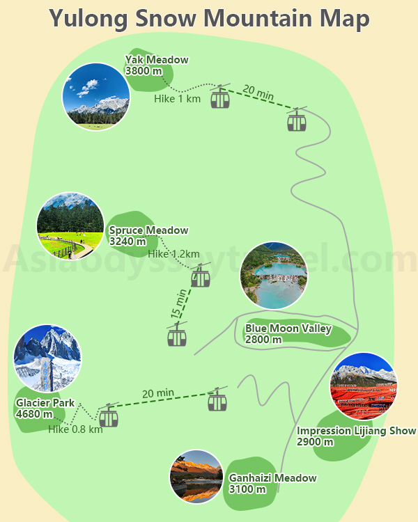 Jade Dragon Snow Mountain Map
