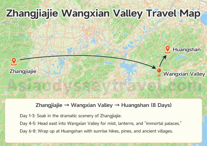 Wangxian Valley Map