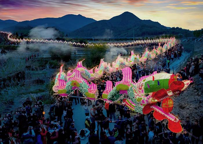 Gutan Dragon Fire Dance (Held on the 15th Day of the First Lunar Month)