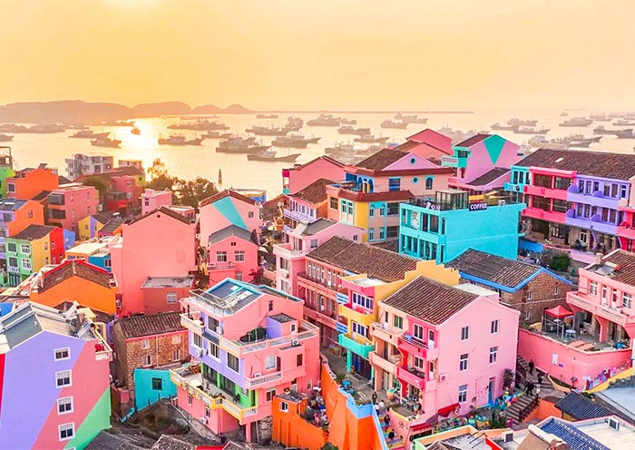 Colorful Xiaocuo Village, Wenling, Taizhou, Zhejiang, China