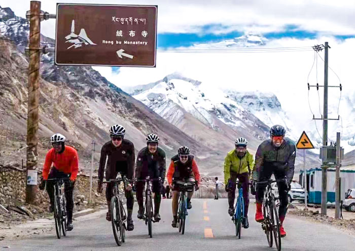 Biking near Rongbuk Monastery, Tibet