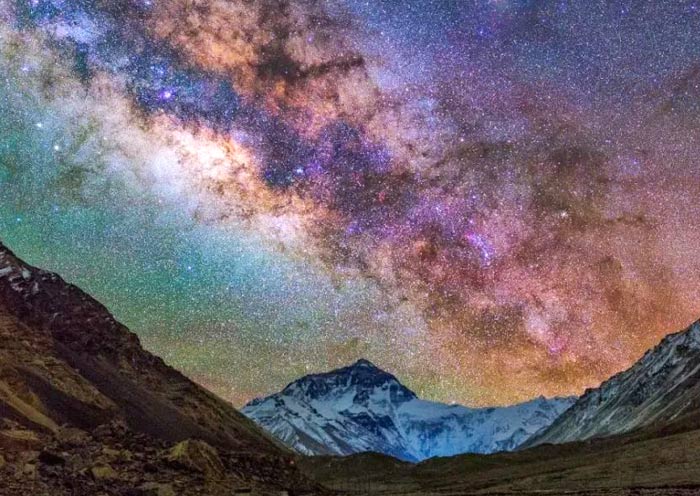 Starry night in EBC, Tibet