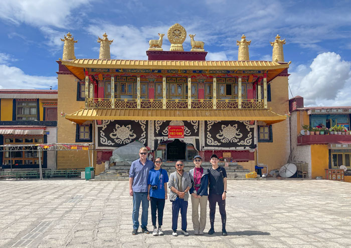 Tourists in Xiazhulin Temple, Tibet