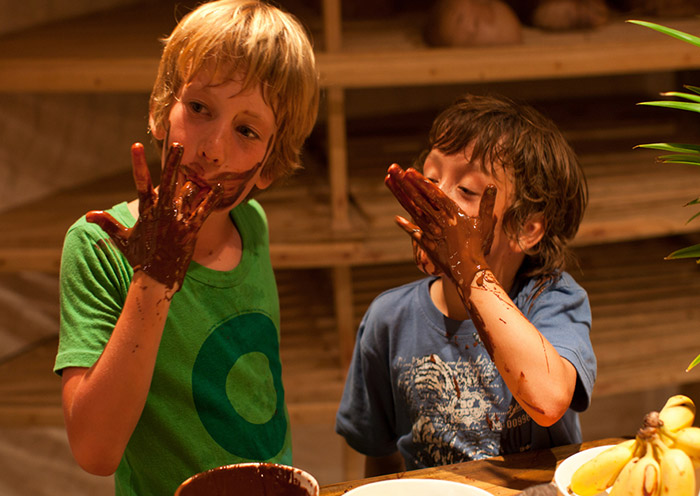 Happy kids playing at a luxury Maldives resort