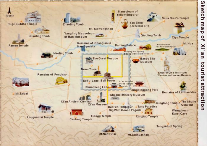 Xian Tourist Map