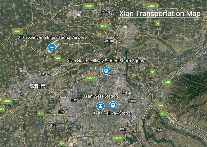 Xian Transportation Map